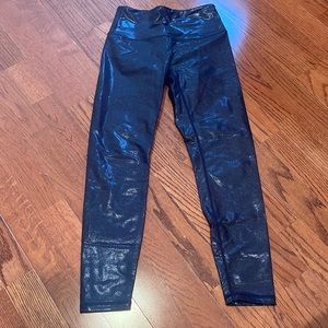 Zyia dark navy shimmer leggings